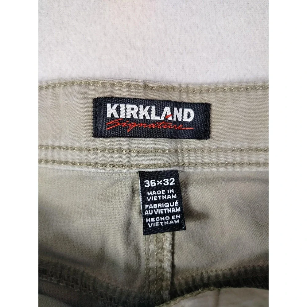 Kirkland Signature Pants Mens 36‎ Beige Stretch Denim Khakis Casual Workwear